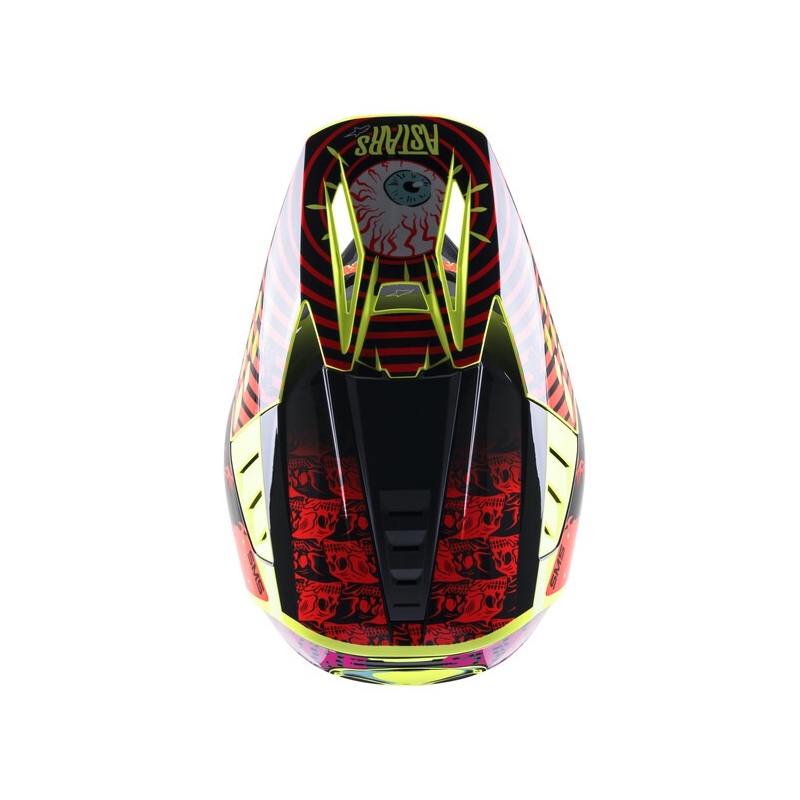 Casco de motocross Alpinestars S-M5 Solar Flare amarillo fluo-rojo fluo-negro