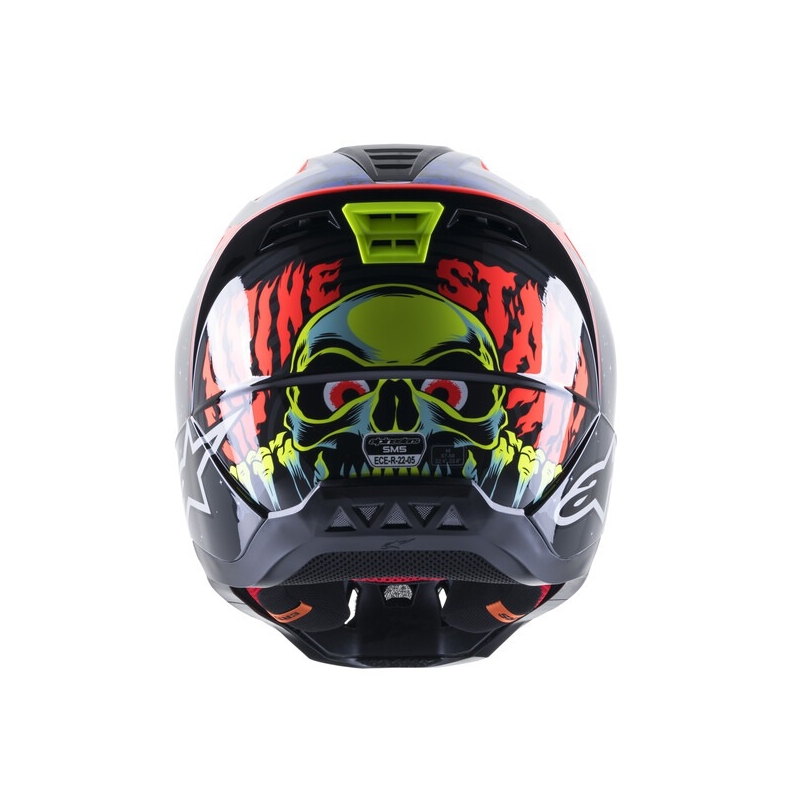 Casco de Motocross Alpinestars S-M5 Solar Flare Negro-Azul-Fluo Rojo-Fluo Amarillo liquidación