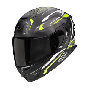 Casco integral de moto Scorpion EXO-GT SP Air Augusta negro-gris-amarillo fluo