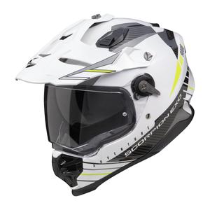 Casco enduro Scorpion ADF-9000 Air Feat blanco mate-negro-amarillo fluo