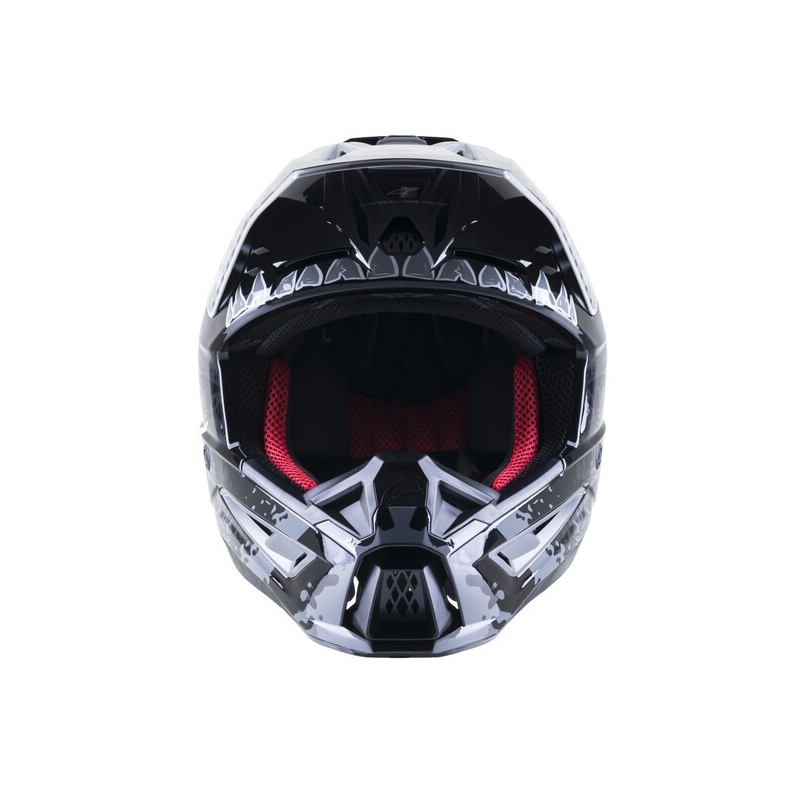 Casco de Motocross Alpinestars S-M5 Solar Flare Negro y Gris liquidación