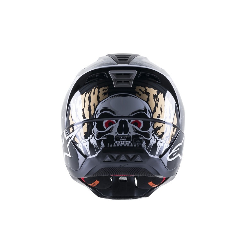 Casco de Motocross Alpinestars S-M5 Solar Flare Negro y Gris liquidación