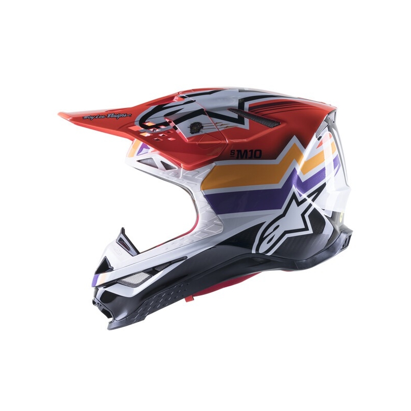 Casco de motocross Alpinestars Supertech S-M10 Edition Troy Lee Designs naranja-amarillo-morado-blanco-negro
