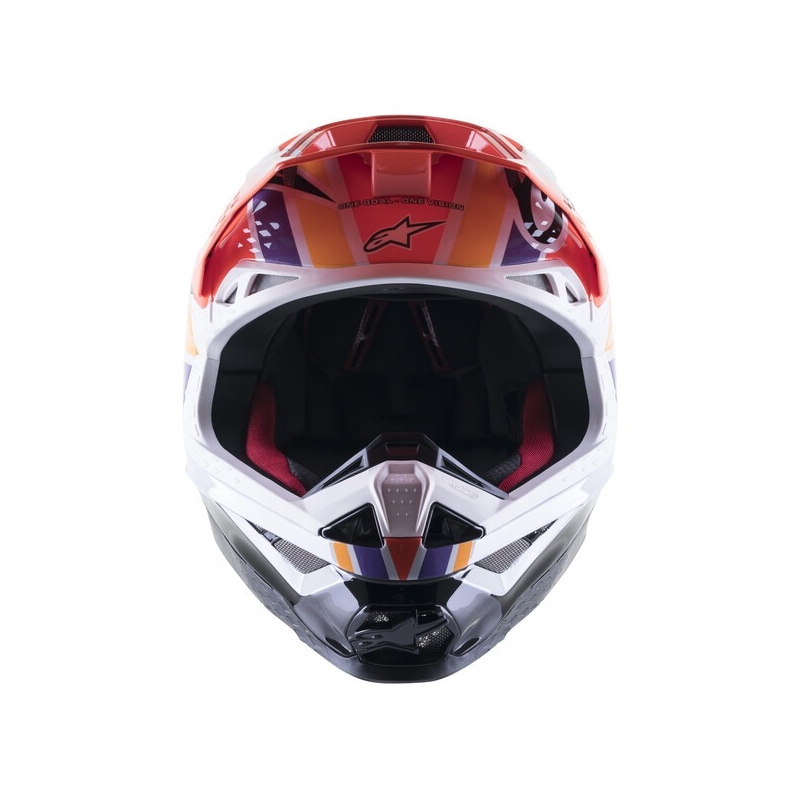 Casco de motocross Alpinestars Supertech S-M10 Edition Troy Lee Designs naranja-amarillo-morado-blanco-negro