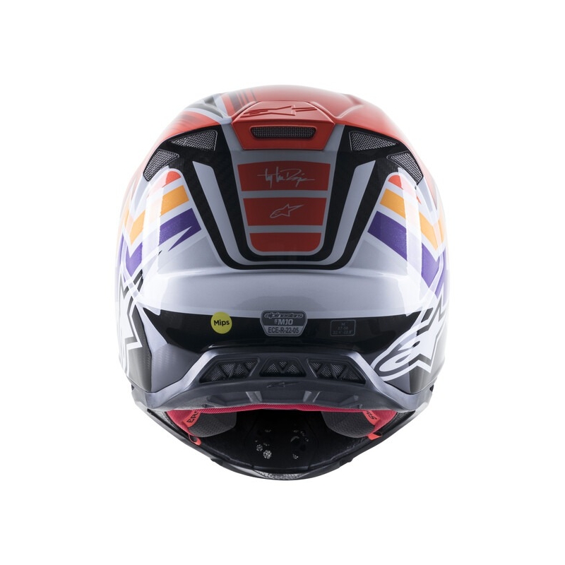 Casco de motocross Alpinestars Supertech S-M10 Edition Troy Lee Designs naranja-amarillo-morado-blanco-negro