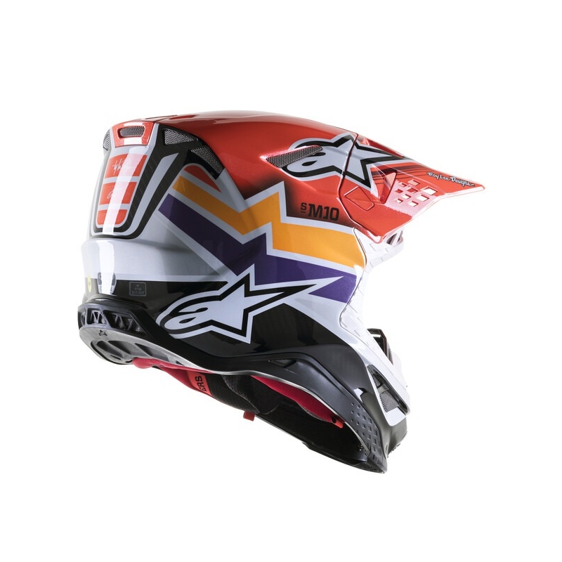 Casco de motocross Alpinestars Supertech S-M10 Edition Troy Lee Designs naranja-amarillo-morado-blanco-negro