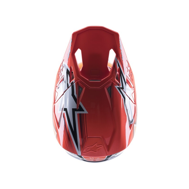 Casco de motocross Alpinestars Supertech S-M10 Edition Troy Lee Designs naranja-amarillo-morado-blanco-negro