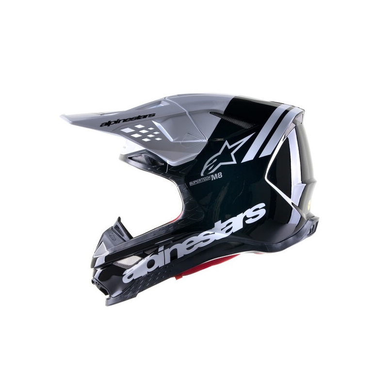 Casco de motocross Alpinestars Supertech S-M8 Radium 2 blanco y negro