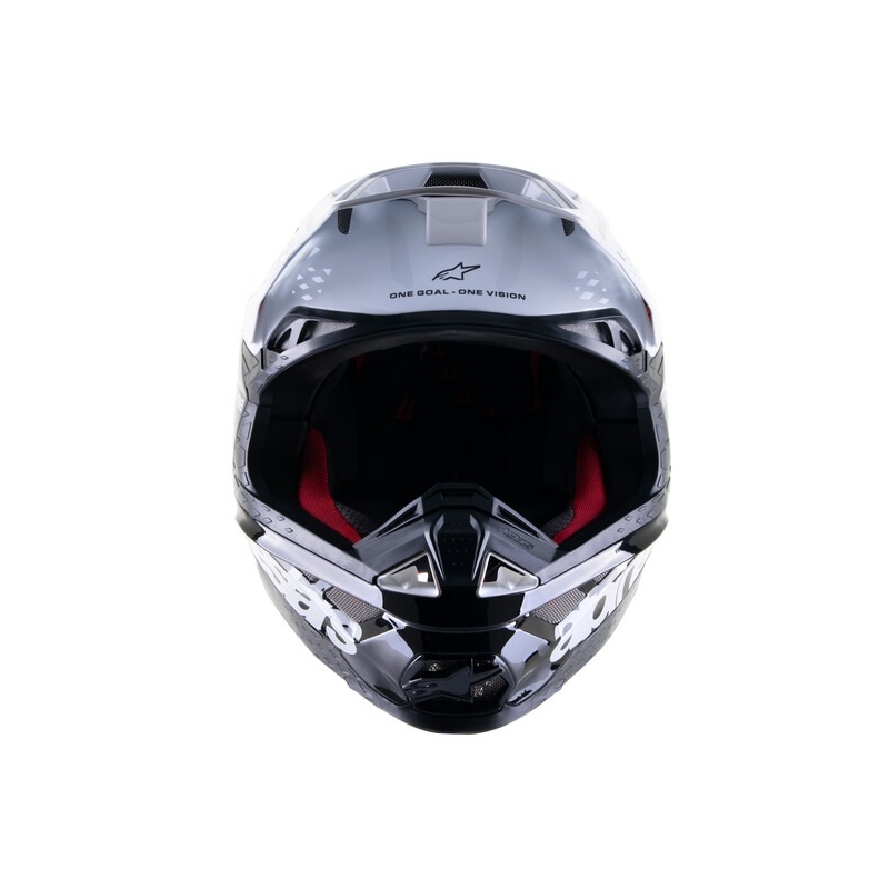 Casco de motocross Alpinestars Supertech S-M8 Radium 2 blanco y negro