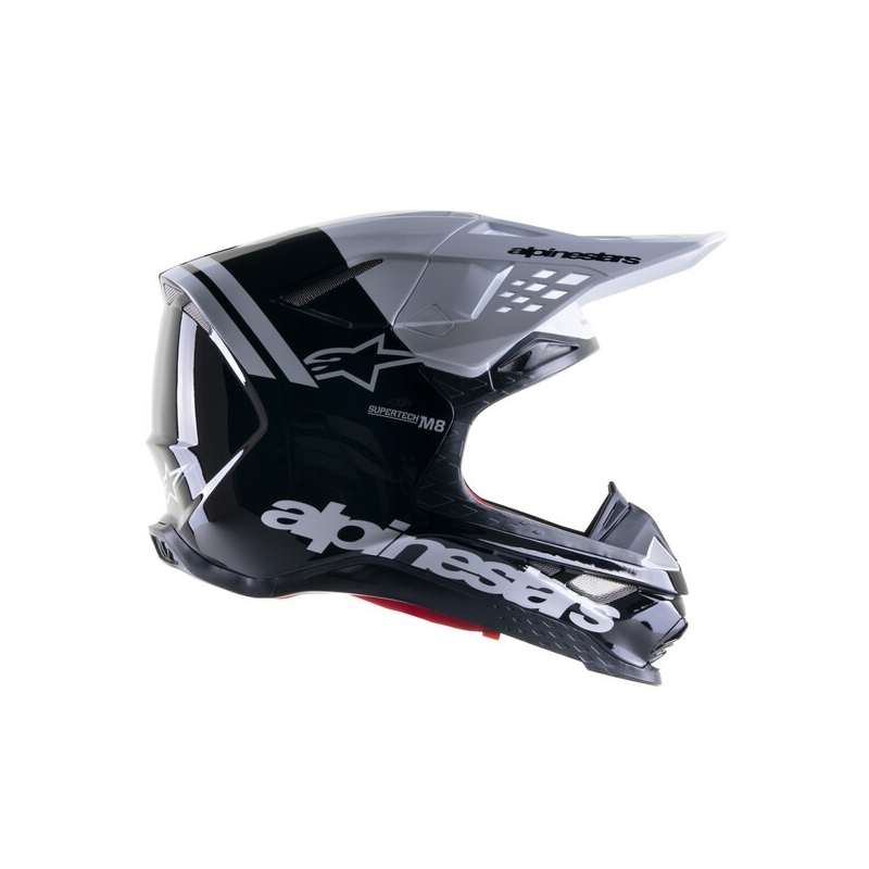 Casco de motocross Alpinestars Supertech S-M8 Radium 2 blanco y negro