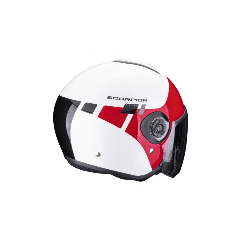 Casco abierto Scorpion EXO-CITY II Mall blanco-rojo liquidación