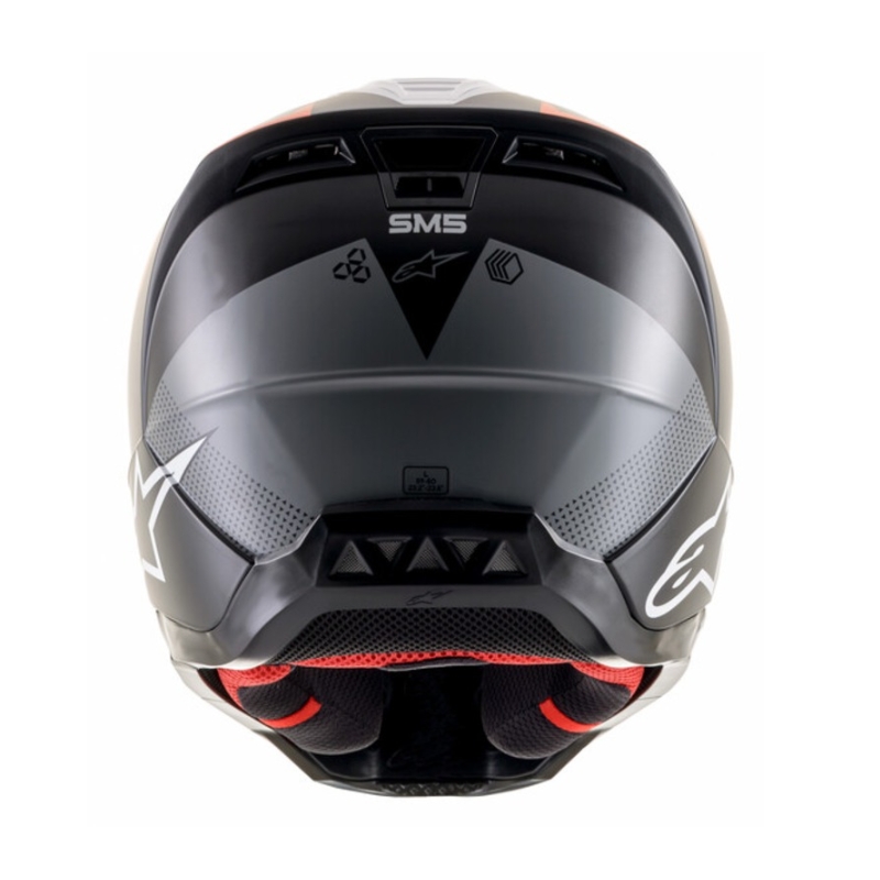 Casco de motocross Alpinestars S-M5 Rayon negro-blanco-naranja fluo mate