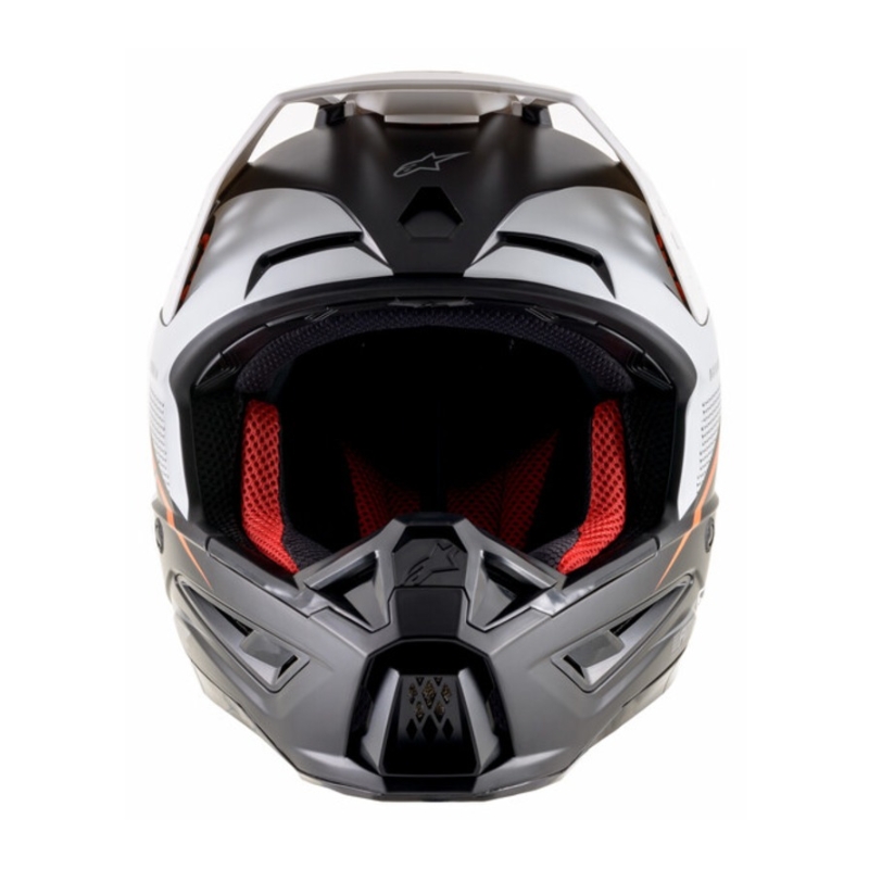 Casco de motocross Alpinestars S-M5 Rayon negro-blanco-naranja fluo mate