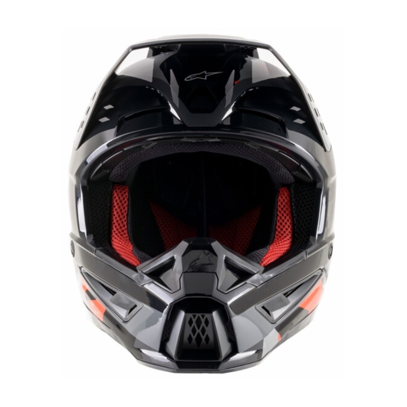 Casco de motocross Alpinestars S-M5 Rover antracita-rojo fluo-gris máscara