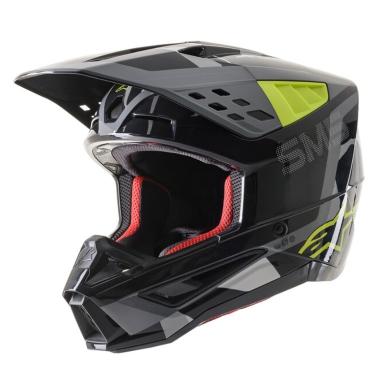 Casco Alpinestars S-M5 Rover Motocross antracita-amarillo fluo-gris camuflaje