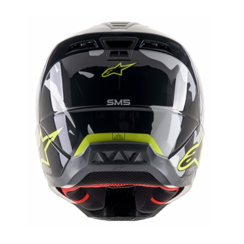 Casco Alpinestars S-M5 Rover Motocross antracita-amarillo fluo-gris camuflaje