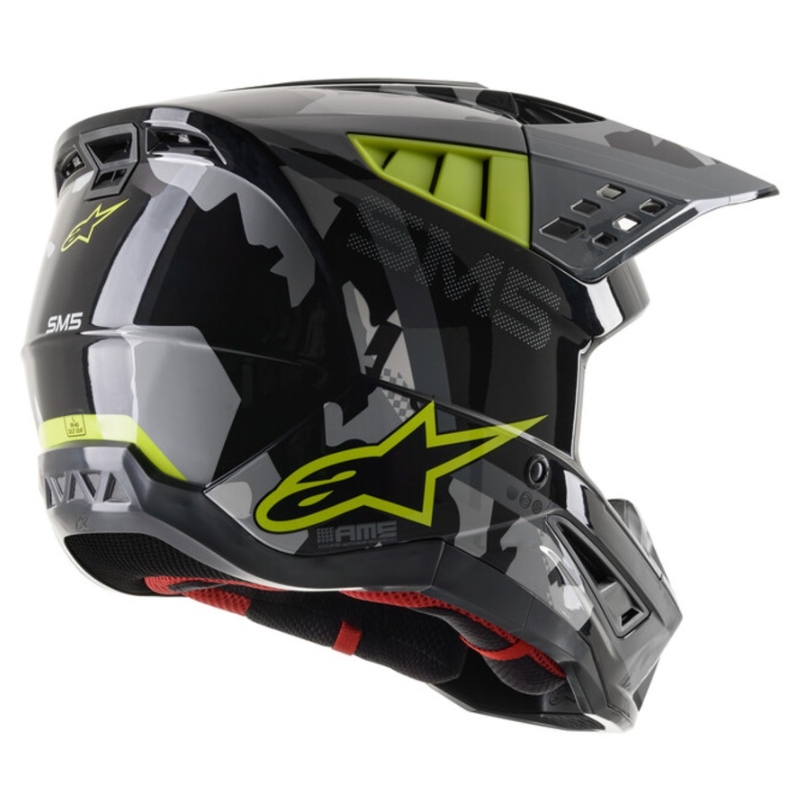 Casco Alpinestars S-M5 Rover Motocross antracita-amarillo fluo-gris camuflaje
