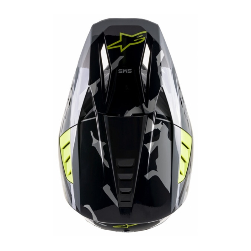 Casco Alpinestars S-M5 Rover Motocross antracita-amarillo fluo-gris camuflaje