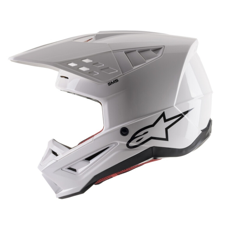 Motokrosová helma Alpinestars S-M5 Solid bílá lesklá