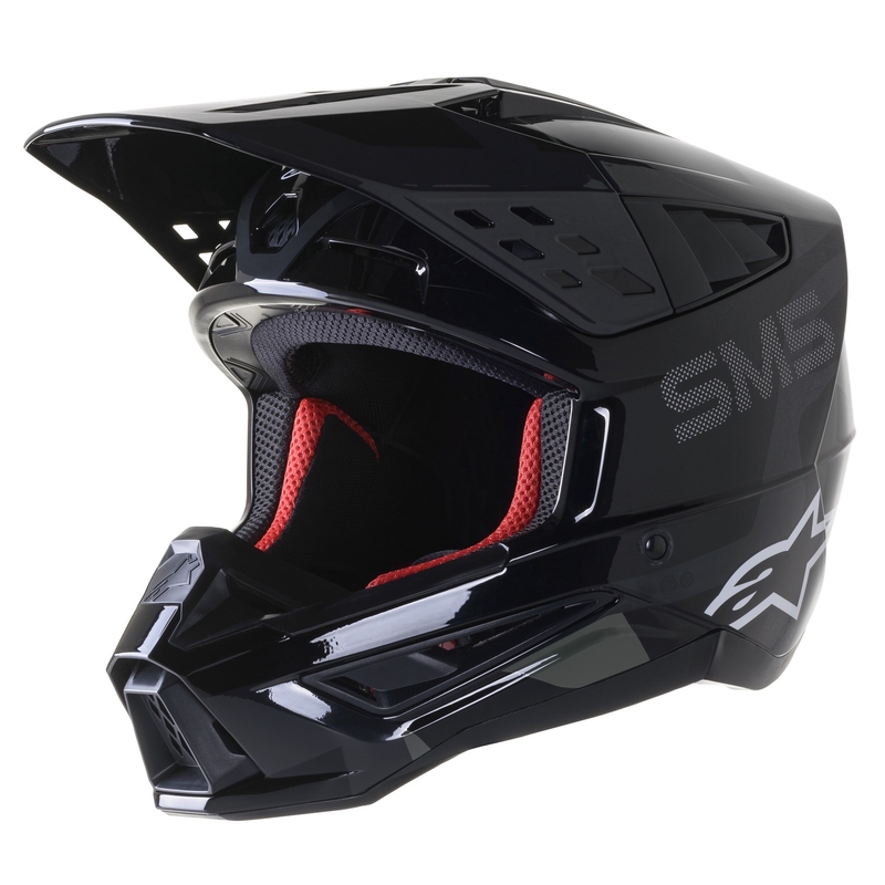 Casco de motocross Alpinestars S-M5 Rover negro-antracita-máscara brillo