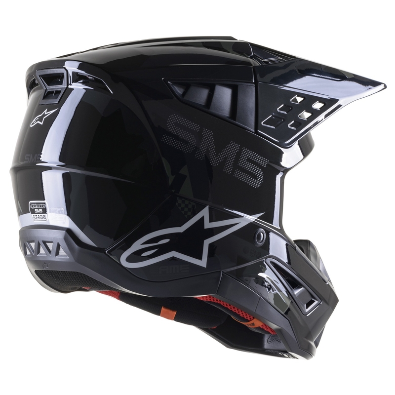 Casco de motocross Alpinestars S-M5 Rover negro-antracita-máscara brillo