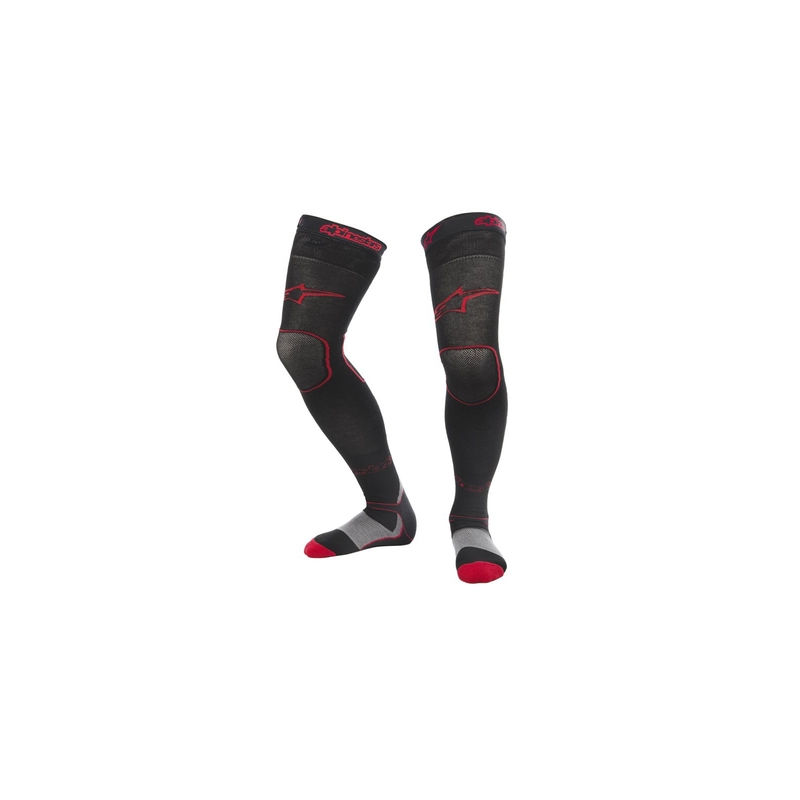 Calcetines de tirantes Alpinestars MX negros y rojos