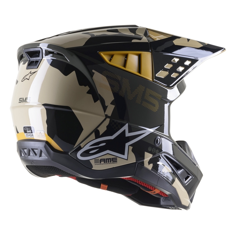 Casco de motocross Alpinestars S-M5 Rover arena-mandarina brillo