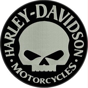 Parche H-D Motorcycles blanco y negro