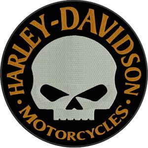 Parche H-D Motorcycles negro-blanco-amarillo