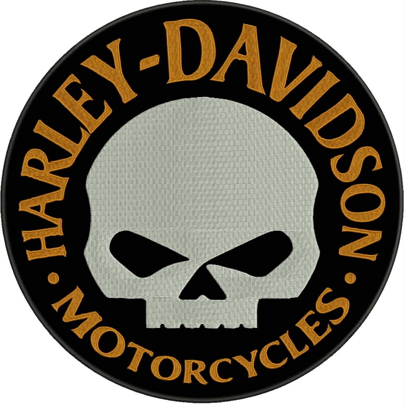 Parche H-D Motorcycles negro-blanco-amarillo