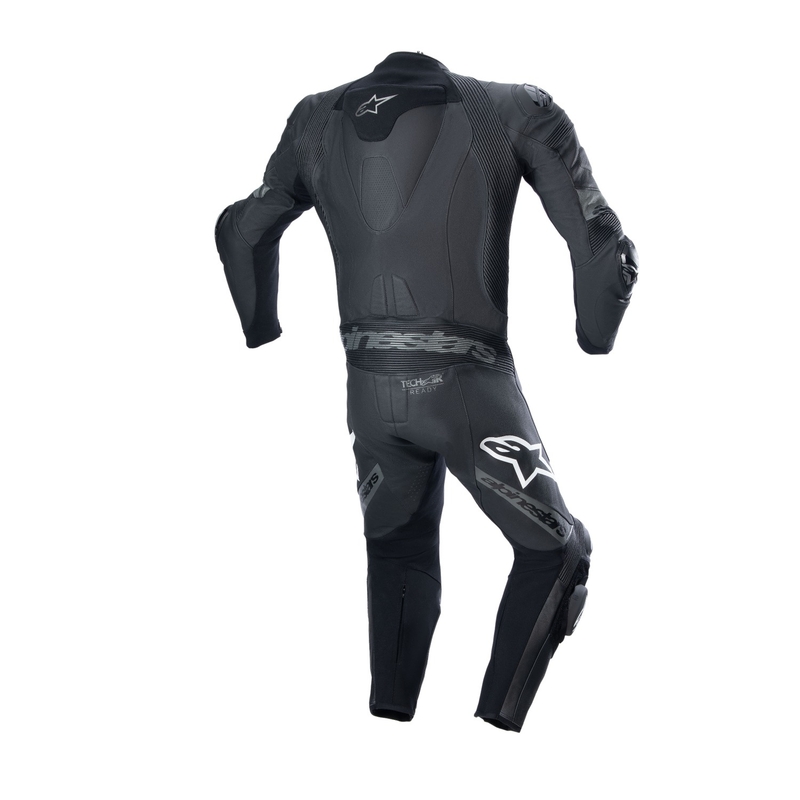 Mono de moto Alpinestars Missile 2 Ward de cuero negro y gris