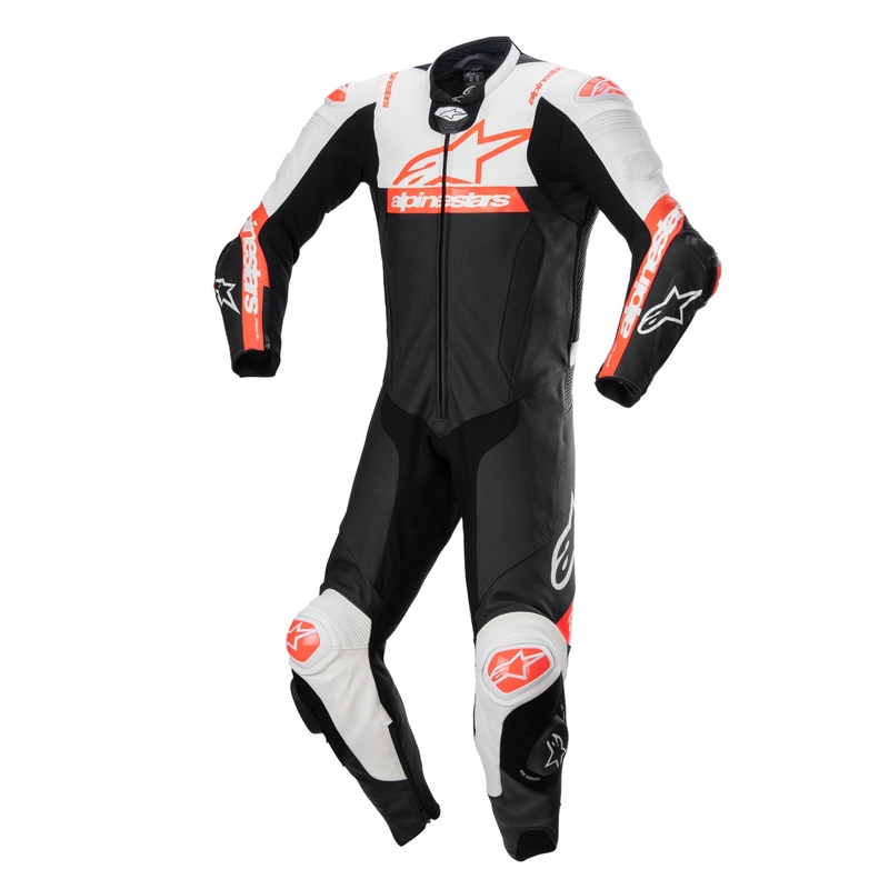 Mono de moto Alpinestars Missile 2 Ward Negro-Blanco-Rojo Flúor