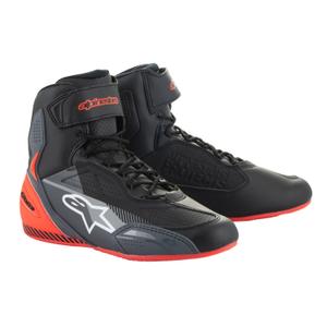 Botas de moto Alpinestars Faster-3 negro-gris-rojo fluo