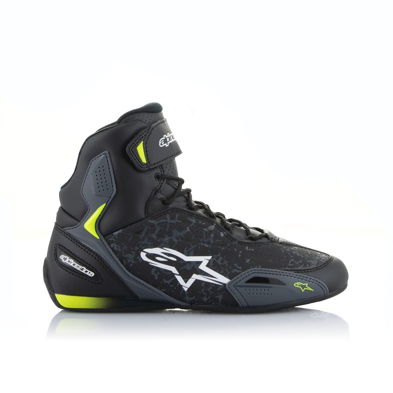 Botas de moto Alpinestars Faster-3 negro-amarillo fluo