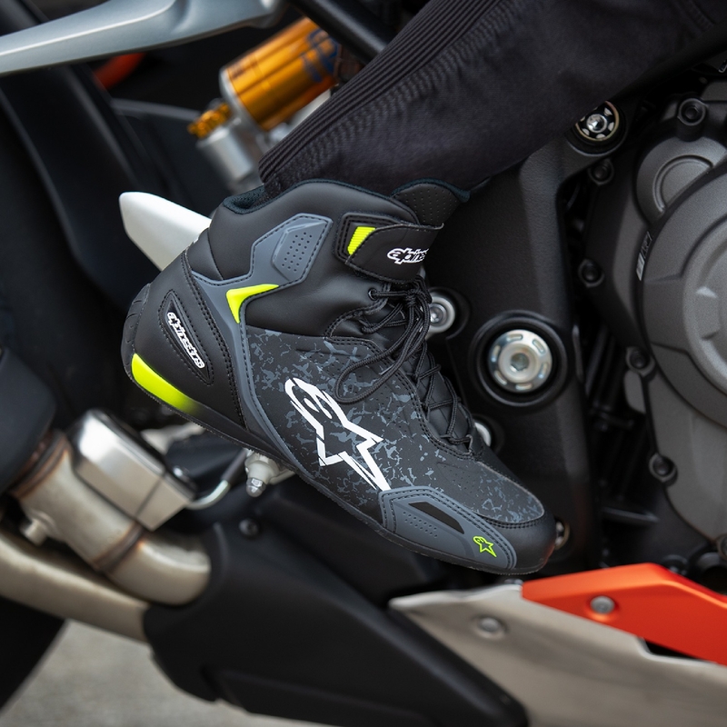 Botas de moto Alpinestars Faster-3 negro-amarillo fluo
