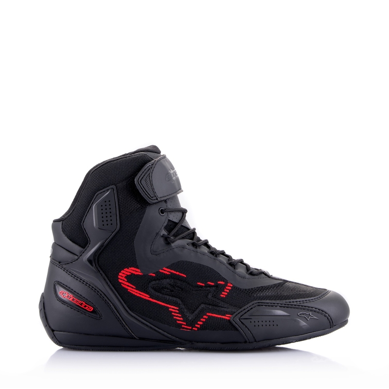 Botas de moto Alpinestars Faster-3 Rideknit Negro-Gris Oscuro-Rojo