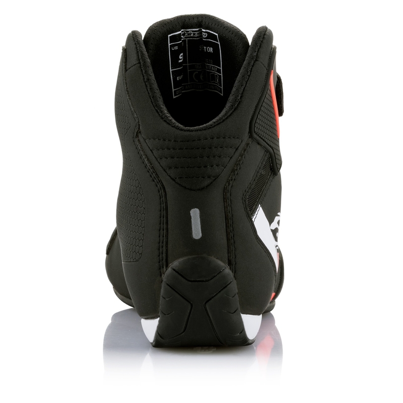 Botas de moto Alpinestars Sector Negro-Blanco-Rojo Flúo