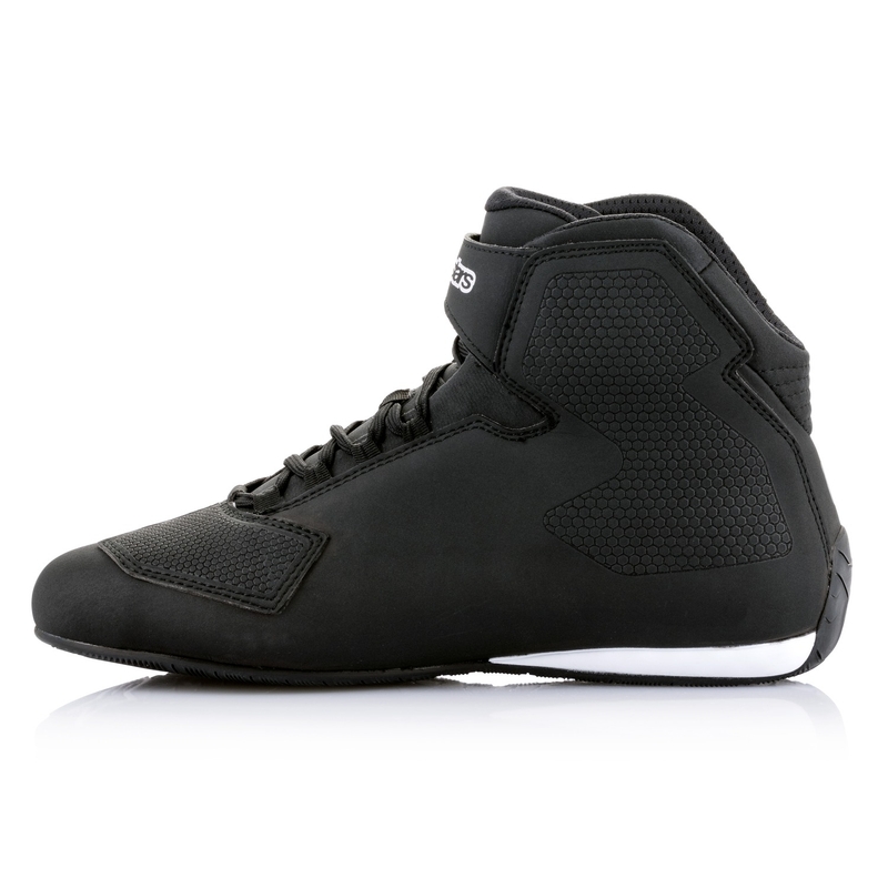 Botas de moto Alpinestars Sector Negro-Blanco-Rojo Flúo