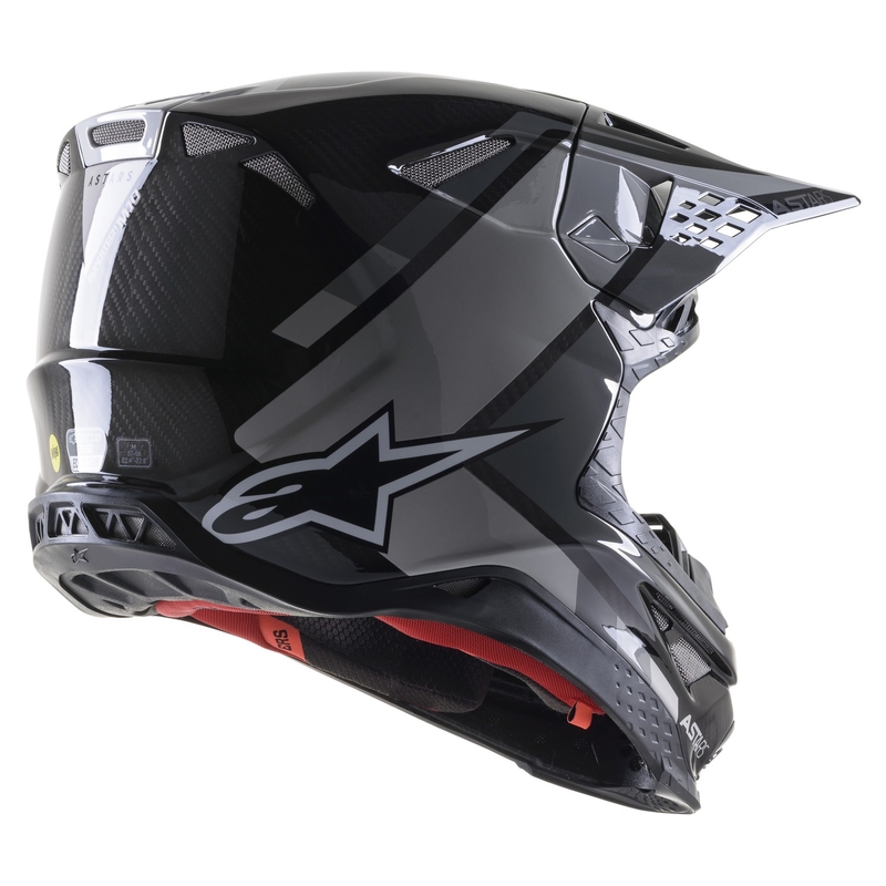 Casco de motocross Alpinestars S-M10 Carbon Meta2 negro-gris brillante