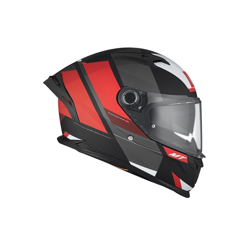 MT BRAKER SV Chento B5 casco integral de moto negro mate-gris-rojo