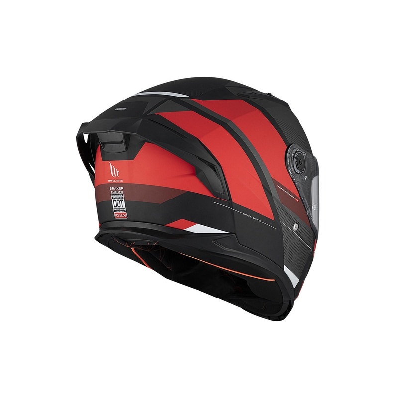 MT BRAKER SV Chento B5 casco integral de moto negro mate-gris-rojo