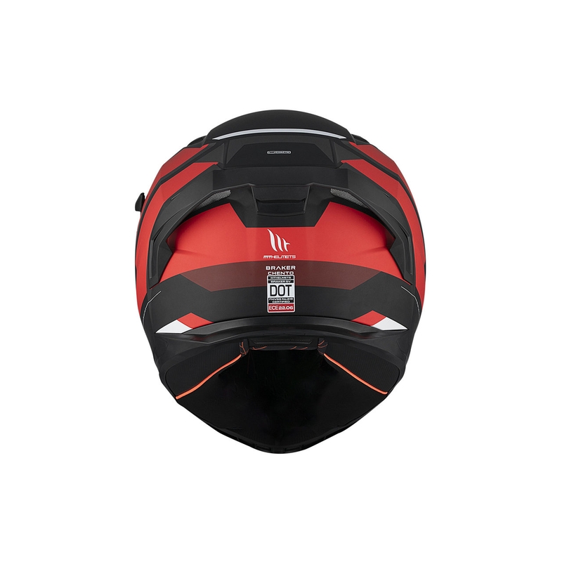 MT BRAKER SV Chento B5 casco integral de moto negro mate-gris-rojo