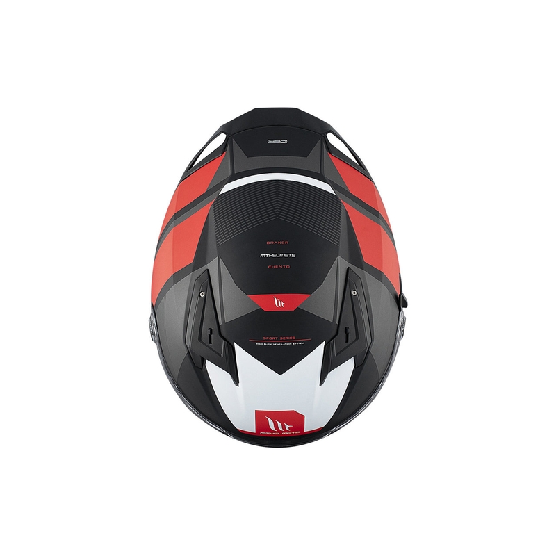 MT BRAKER SV Chento B5 casco integral de moto negro mate-gris-rojo