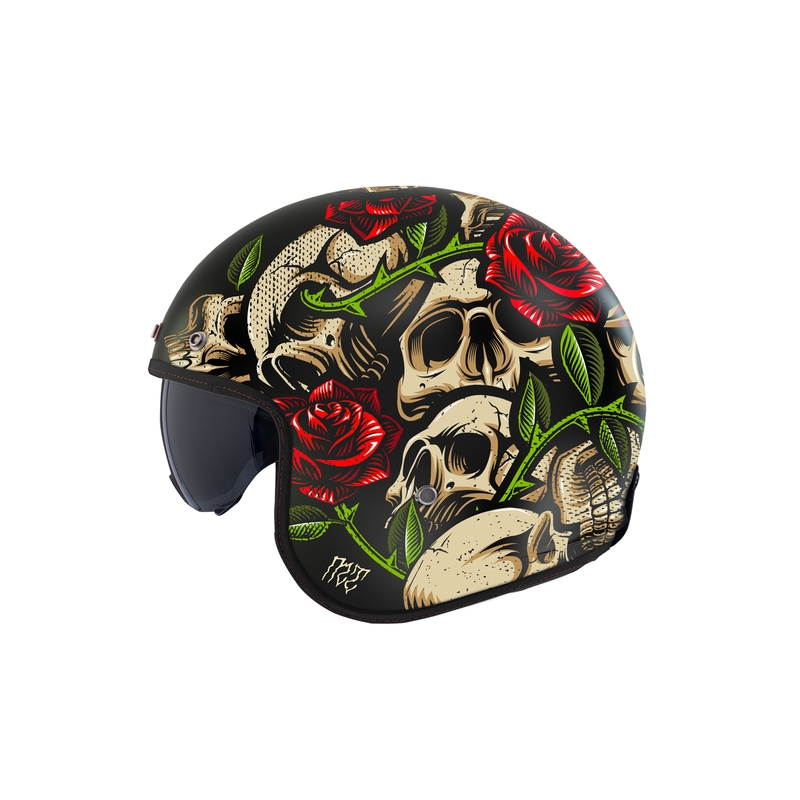 Casco de moto abierto MT Le Mans 2 SV Breakout B2 brillante
