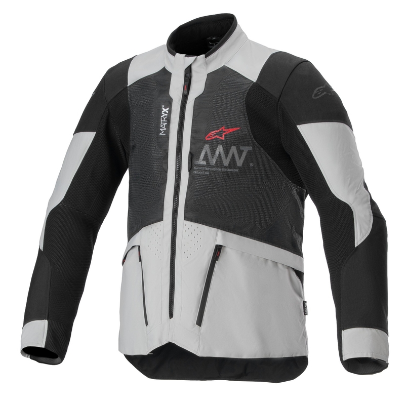 Chaqueta de moto Alpinestars Amt 7 Air gris claro-negro