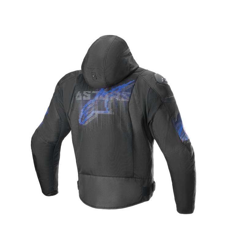 Chaqueta de moto Alpinestars Zaca Air Venom Impermeable Negro/Azul Flúo