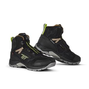 Botas de moto SEVENTY DEGREES SD-BA7 Stelvio Low negro-arena-amarillo fluo