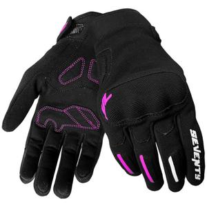 Guantes de moto para mujer Seventy Degrees SD-C42 Asphalt negro y rosa