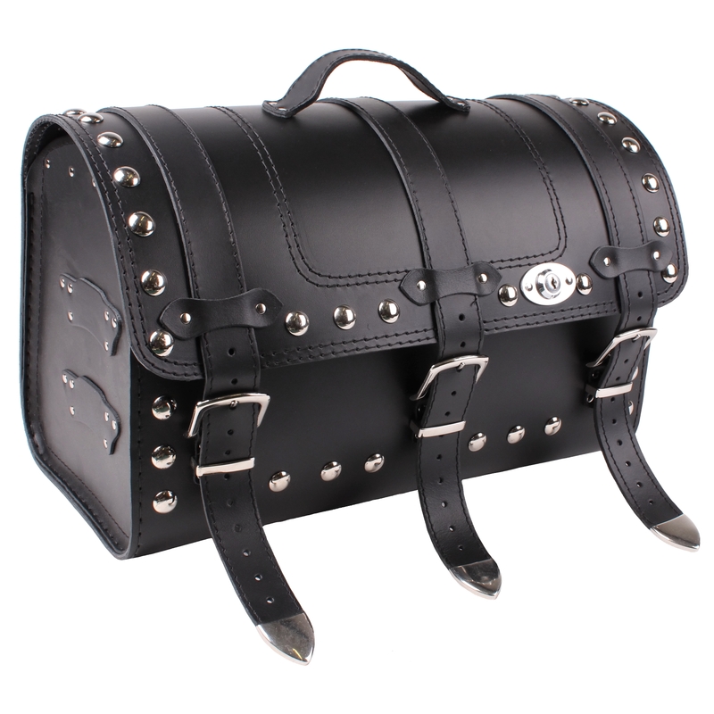 Chopper RSA-131B maletín de cuero para moto con cerradura