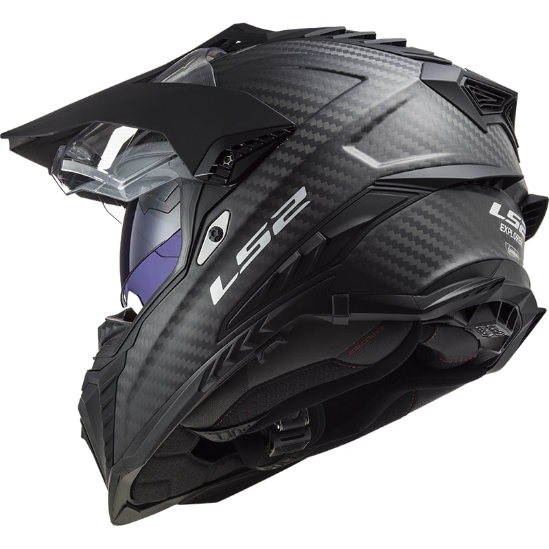 Enduro přilba LS2 MX701 Explorer C Solid Carbon černá matná - II. jakost
